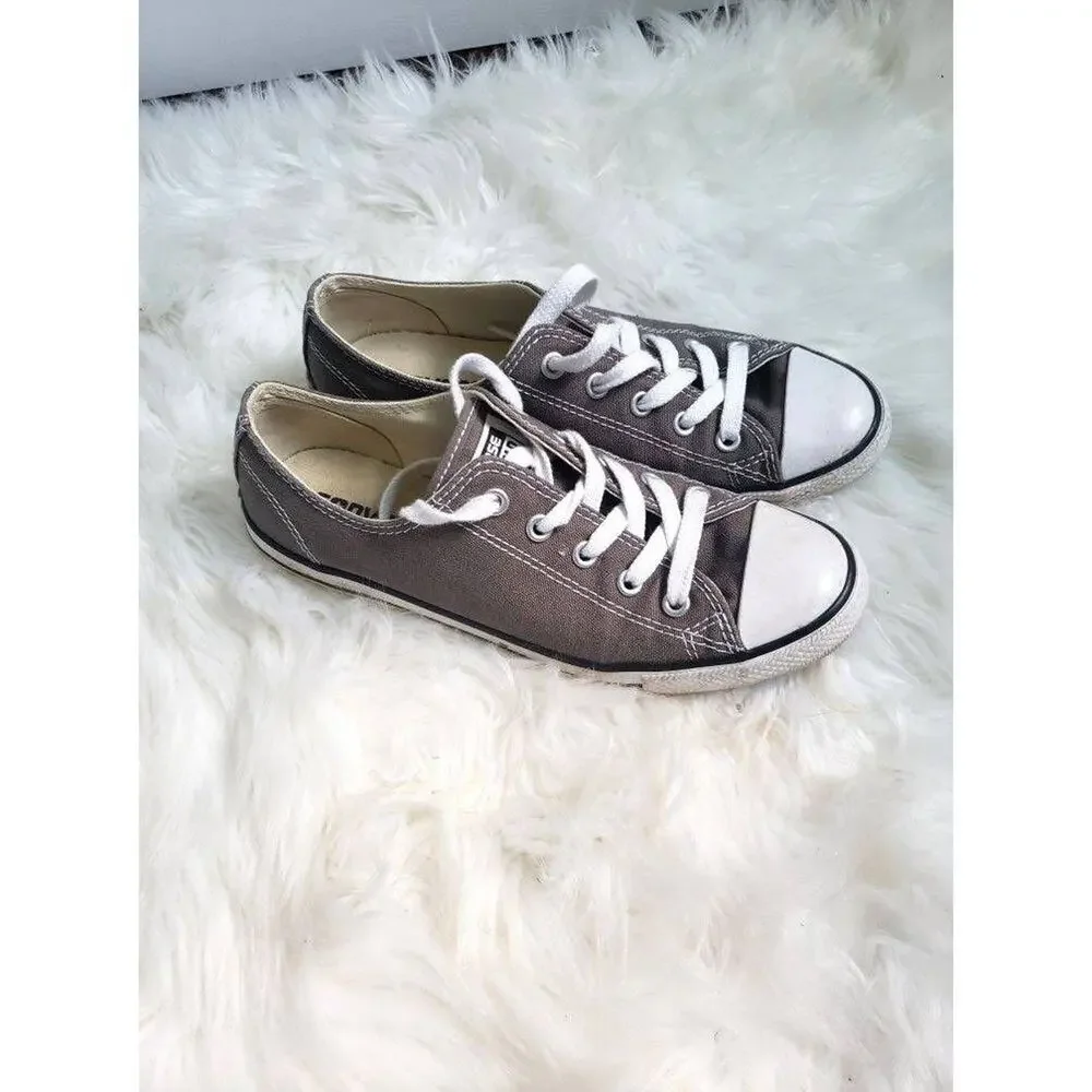 Converse Olive Green Sneakers - Big Girls Size 6 - Gently Used